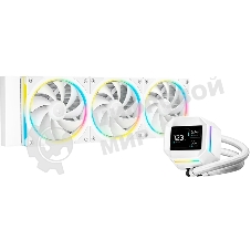 Система жидкостного охлаждения Deepcool LM360 WH ARGb Soc-AM5/AM4/1200/1700/1851 белый 4-pin 19-36dB Al LCD 250W 1729gr Ret (R-LM360-WHDMMC-1)