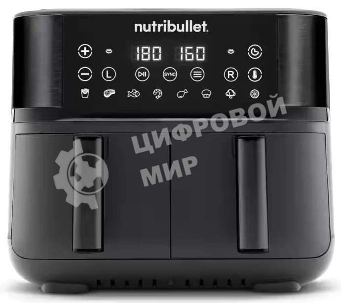 Аэрогриль Nutribullet NBA081B черный, 2850 Вт, 8 л, сенсор, 8 программ