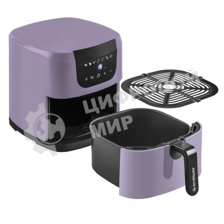 Аэрогриль Endever Skyline AF-127, фиолетовый, мощность 1800 Вт, объем 4,5 л, 7 авторежимов, температура 80-200 С, 2 шт/уп.