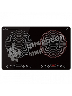 Индукционная плитка BQ HP105W Black-Silver, Мощность 3500 Вт (2000 Вт левая конфорка + 1500 Вт правая конфорка)