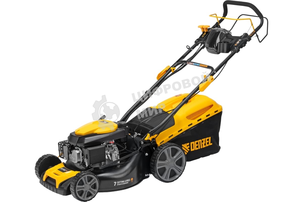 Газонокосилка бензиновая Denzel GLD-460SP-VE, 146 см3, шир. 46см, привод, вариатор, эл.старт, 60 л