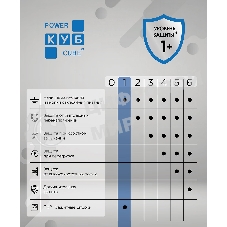 Бытовой удлинитель PowerCube, 4 р с/з вык., 3USB, 3500 Вт, 16А, 1.9 м, 3x1,0 (белый) PC-6-2M