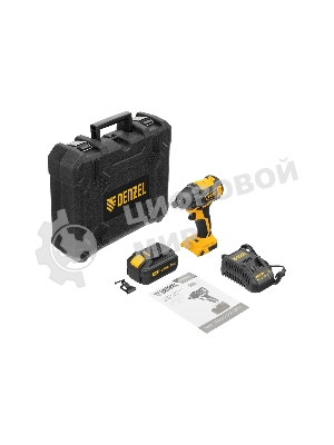 Винтоверт ударный аккумуляторный бесщет Denzel CID-IB-200 18В Li-Ion