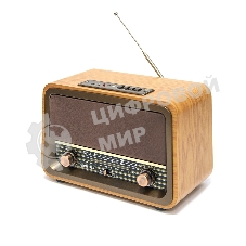 Радиоприемник Сигнал БЗРП РП-337, УКВ 88-108МГц,СВ,КВ, корпус МДФ,220V, DC6В, акб 1200мА·ч,BT/USB/microSD