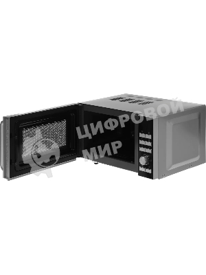 Микроволновая печь Galanz MOS-2402FDS серебристый/черный, 20 л, 800 Вт, переключатели - кнопки, поворотный механизм
