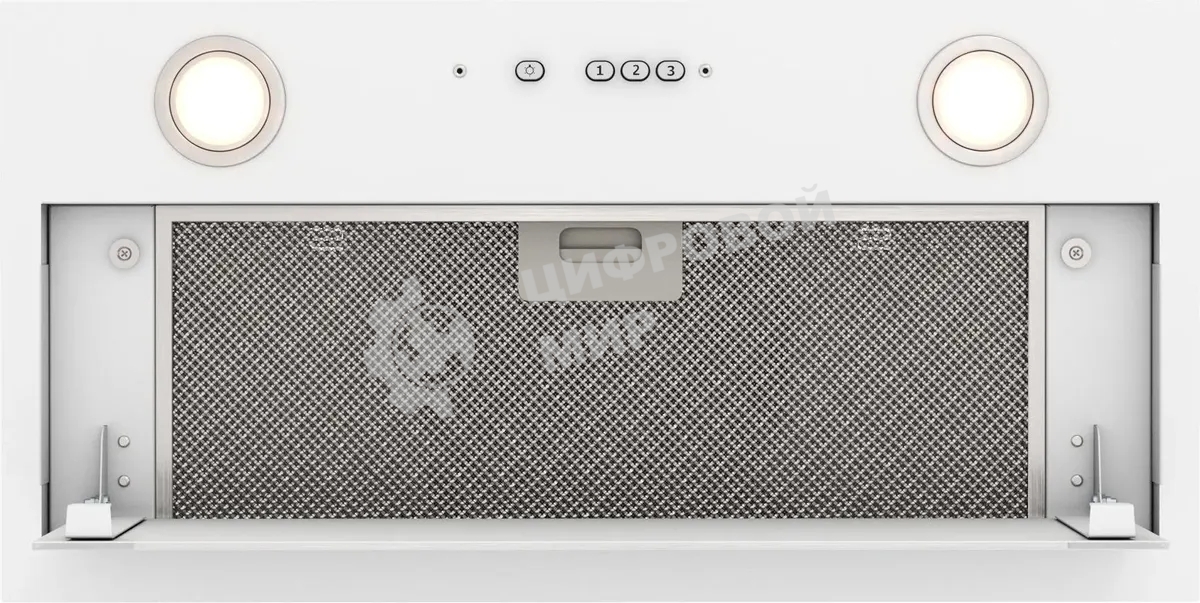 Вытяжка встраиваемая Elikor Cube 60П-1000 белый SM/белый, 59.8 см, 1000 куб. м/ч, 57 дБ