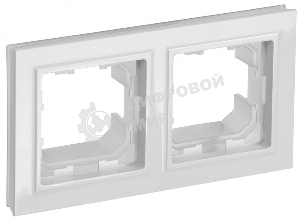 Рамка 2-местная IEK BRITE РУ-2-БрБ-44 IP44 белый