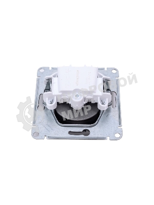 Механизм розетки 1-м СП AtlasDesign 16А IP20 без заземл. сталь SchE ATN000941