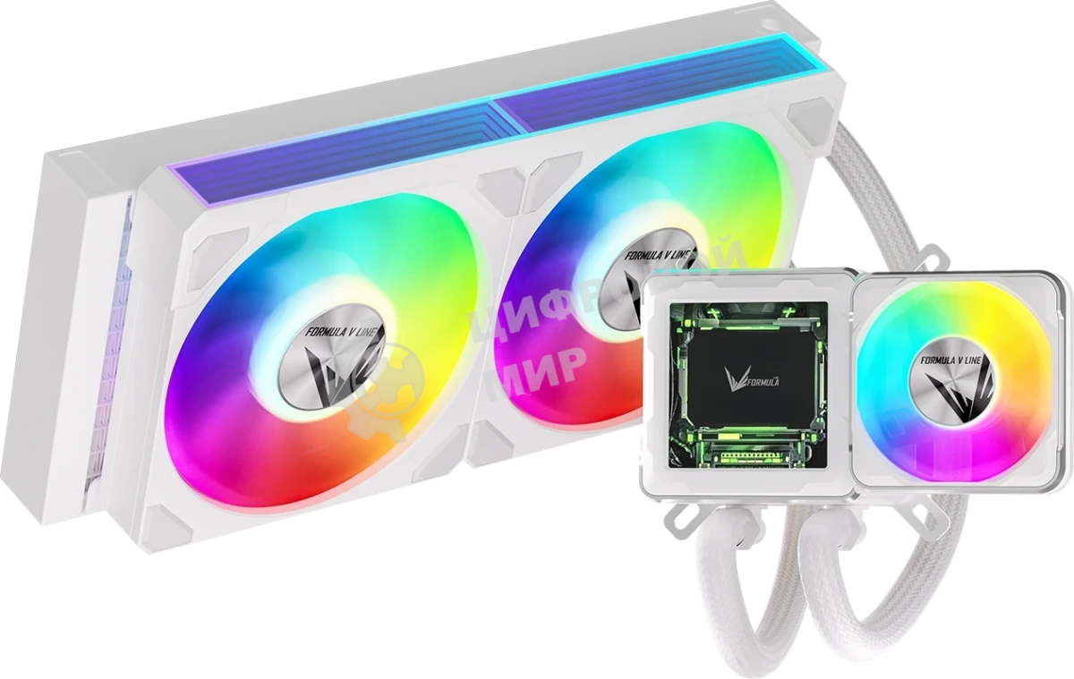 Система жидкостного охлаждения Formula V Line Cryo Wing Digi 240 WH, 240мм, LCD 2.73