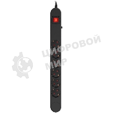 Сетевой фильтр Ippon NF-EU-1.8-16 1.8 м, 6 розеток, черный, коробка