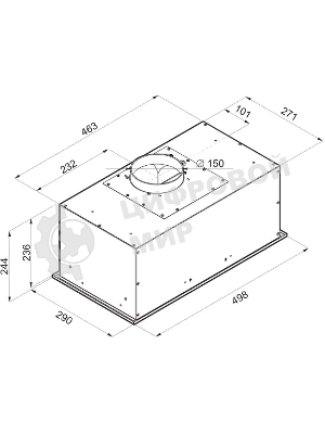 Вытяжка встраиваемая Maunfeld Crosby Power 50 нержавеющая сталь, 50 см, 1050 куб. м/ч, 51.8 дБ