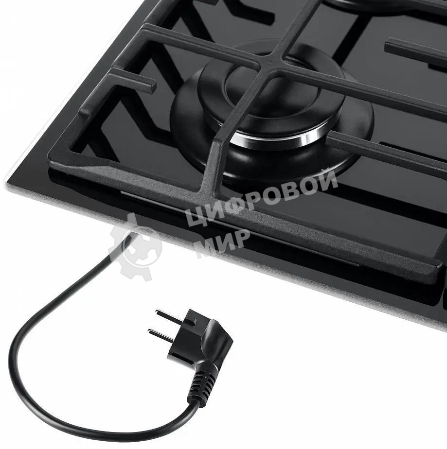 Газовая варочная панель Maunfeld EGHG.64.6CB/G, 4 конфорки, закаленное стекло, черный