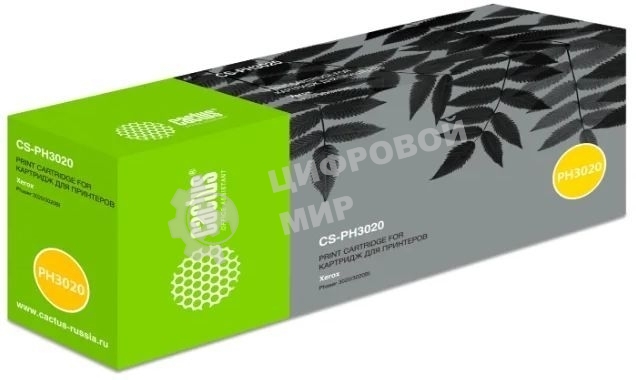 Картридж лазерный Cactus CS-PH3020X (106R03048) черный (3000 стр.) для Xerox Phaser 3020/3020BI
