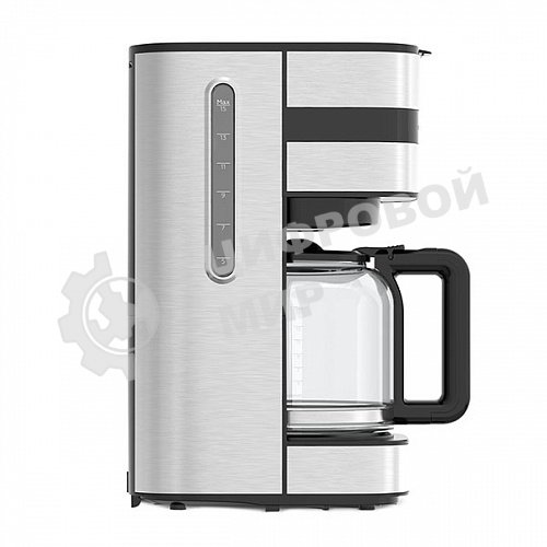 Кофеварка капельная BQ CM2002 стальной/черный, исп. кофе - молотый, 1.5 л, 900 Вт.