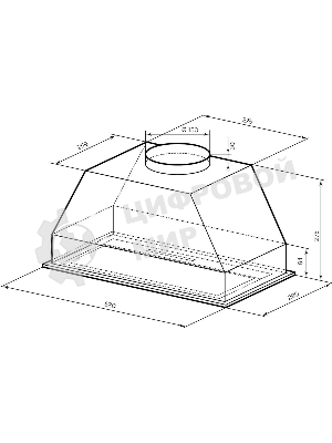 Вытяжка встраиваемая LEX Hyper 600 GS Inverter GR серый управление: сенсорное (1 мотор)