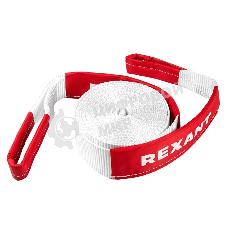 Трос динамический (стропа) Rexant 5т, 6м, белый, в чехле