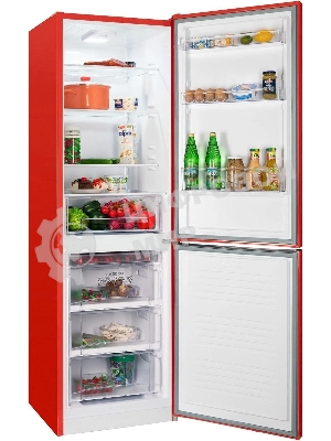 Холодильник Nordfrost NRB 162NF R красный двухкамерный 205/105 л морозилка снизу