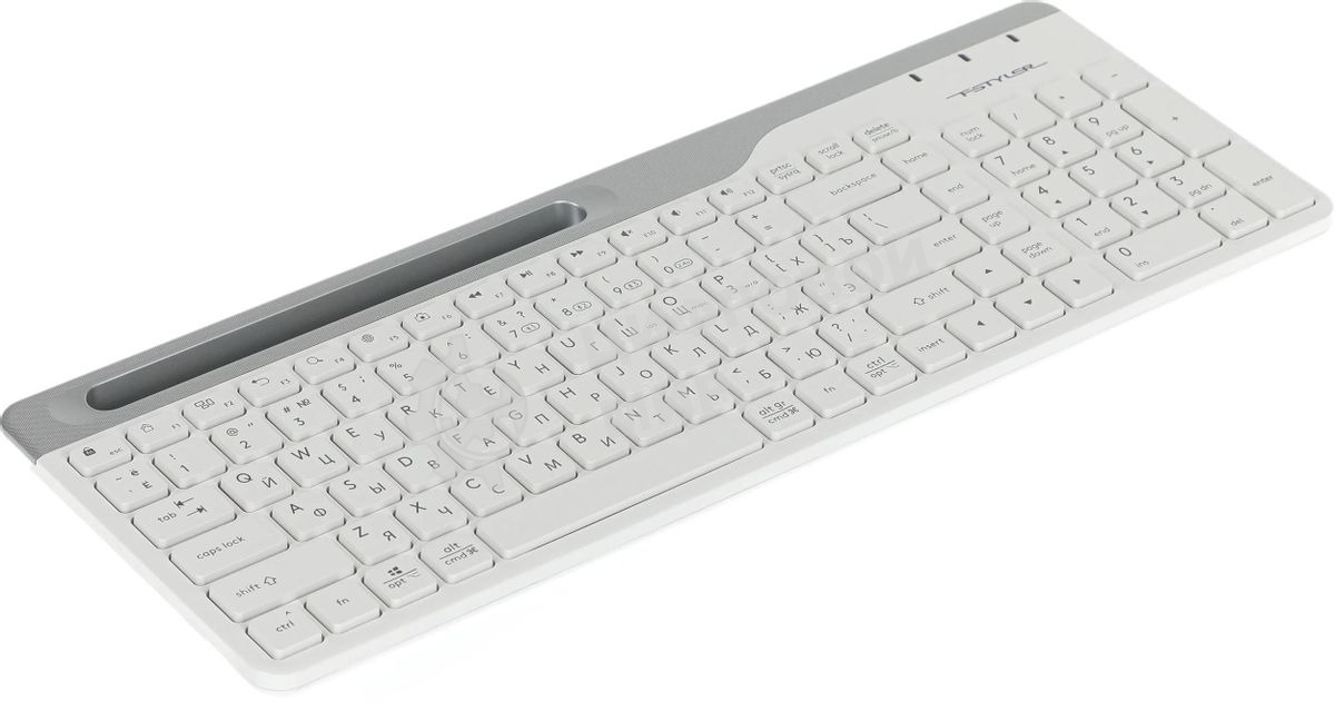 Клавиатура беспроводная A4Tech Fstyler FBK25, USB, Bluetooth/Радиоканал, белый/серый
