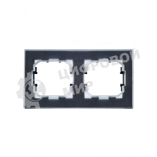 Рамка 2-местная IEK BRITE РУ-2-БрЧ-44 IP44 черный