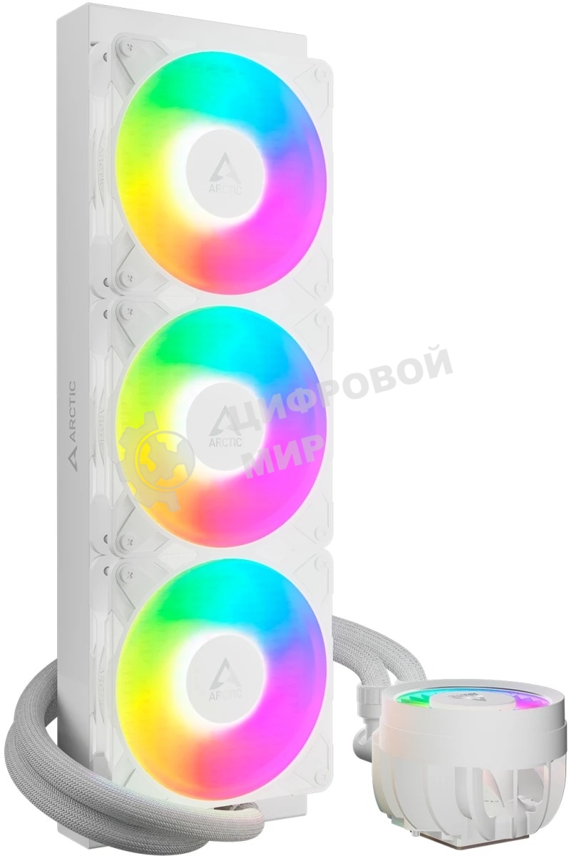 Система жидкостного охлаждения Arctic Cooling Liquid Freezer III Pro 360 ARGB Whte ACFRE00188A белый 120мм алюминий+медь 2500rpm 31db 4-pin