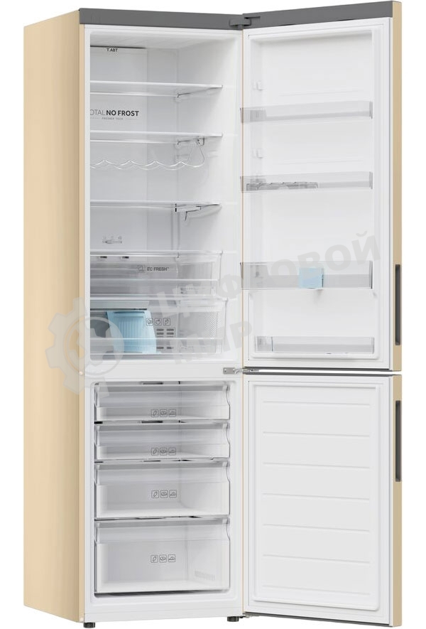 Холодильник Haier C2F637CGGU1 золотистый, двухкамерный, 278/108л, морозилка снизу, No Frost