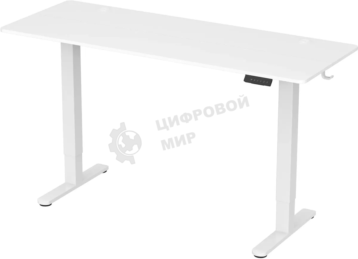 Стол компьютерный Cactus CS-EDL-WWT столешница ДСП, белый каркас белый