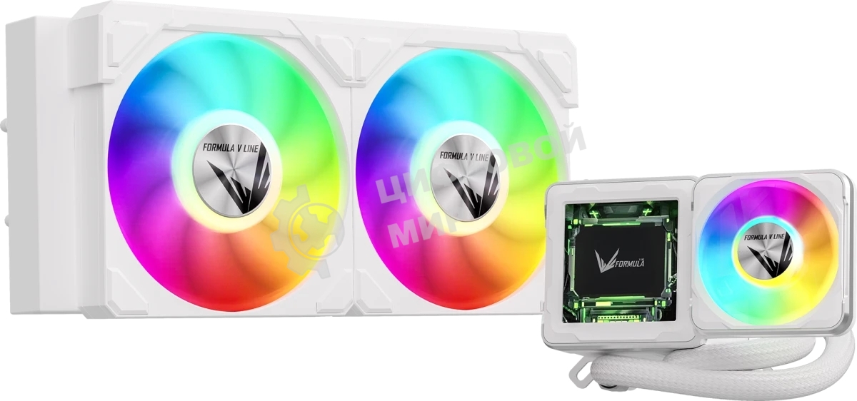 Система жидкостного охлаждения Formula V Line Cryo Wing Digi 240 WH, 240мм, LCD 2.73