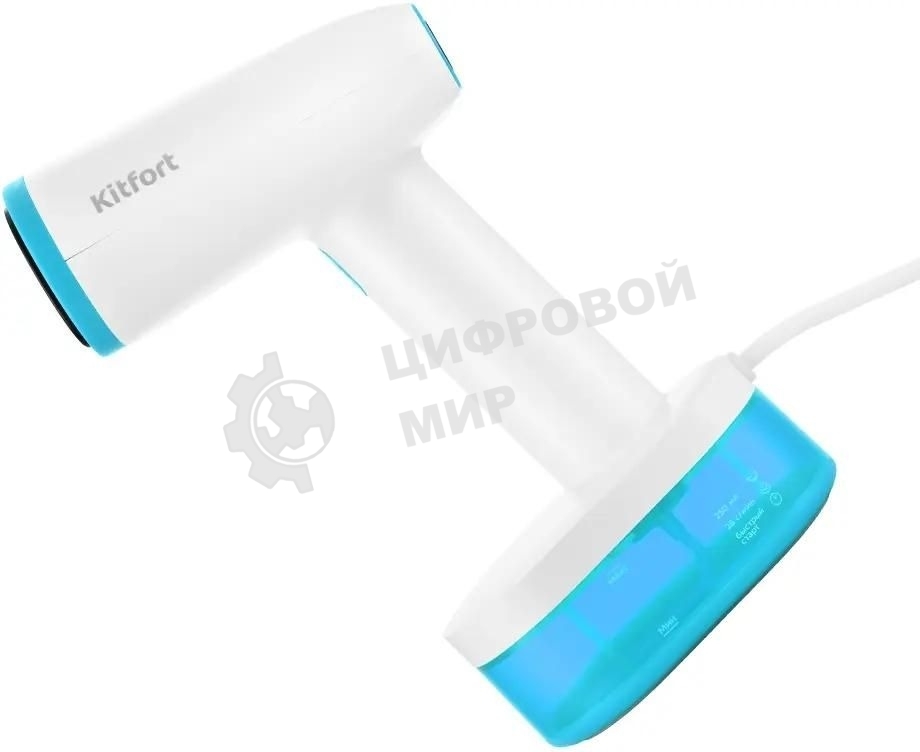 Отпариватель Kitfort КТ-985-3 бирюзовый, 1600 Вт, 28 г/мин, 0.25 л