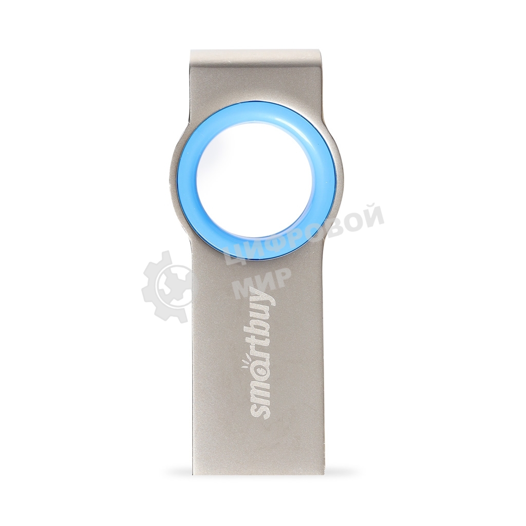Флешка USB Smartbuy Metal Blue (SB064GbMC2), 64Gb, USB 2.0, R/W 20/10, синий/серебристый
