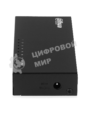 Коммутатор 8-в-1 Dahua DH-PFS3008-8ET/8 портов до 100 Мбит.с/коммутация до 1.6 Gbит.с/неуправляемый/Plug & Play/черный (DH-PFS3008-8ET)