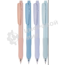 Ручка гелевая автоматическая Deli EG157-BL ассорти, d=0.5мм, синие чернила, резиновая манжета