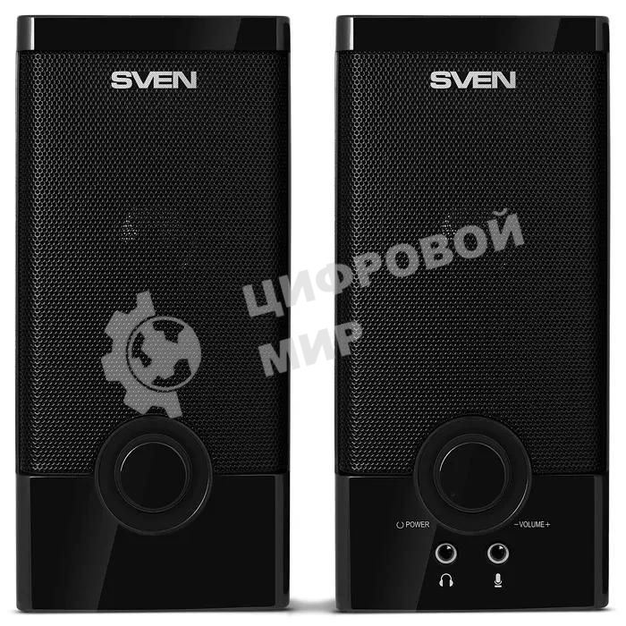 Колонки Sven SPS-603 черный USB-порт ПК, ноутбука или адаптер 5V DC