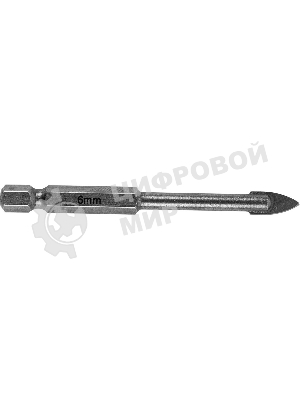 Сверло по керамической плитке и стеклу Matrix, 6 мм, 6-гр хвостовик