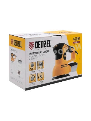 Эксцентриковая шлифовальная машина Denzel OS-125, 450 Вт, 6000-12000 об/мин