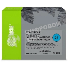 Картридж струйный Cactus CS-C8727 №27 черный (20 мл) для HP DeskJet 3320, 3420, 3520, 3535, 3550, 3645, 3650, 3740, 3840, 5150, OfficeJet 4211, 4251, 4311, 4352, 5600, 5610, PSC 1310, 1340, 1350