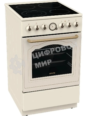 Плита электрическая Gorenje GECS5B70CLI бежевый, конфорок 4 электрических, духовка 70 л, 50 см x 85 см x 59.4 см