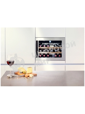 Встраиваемый винный шкаф Liebherr WKEes 553-26 001, нержавеющая сталь