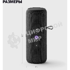 Умная колонка Yandex Стрит Алиса черный 30W 2.0 BT/Wi-Fi 10м 3300mAh (YNDX-00030BLK)