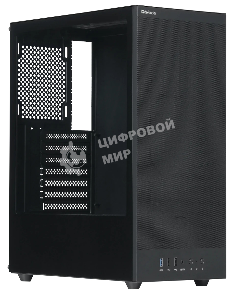 Компьютерный корпус Defender RaptorX черный, ATX, USB3.0, w/o fans