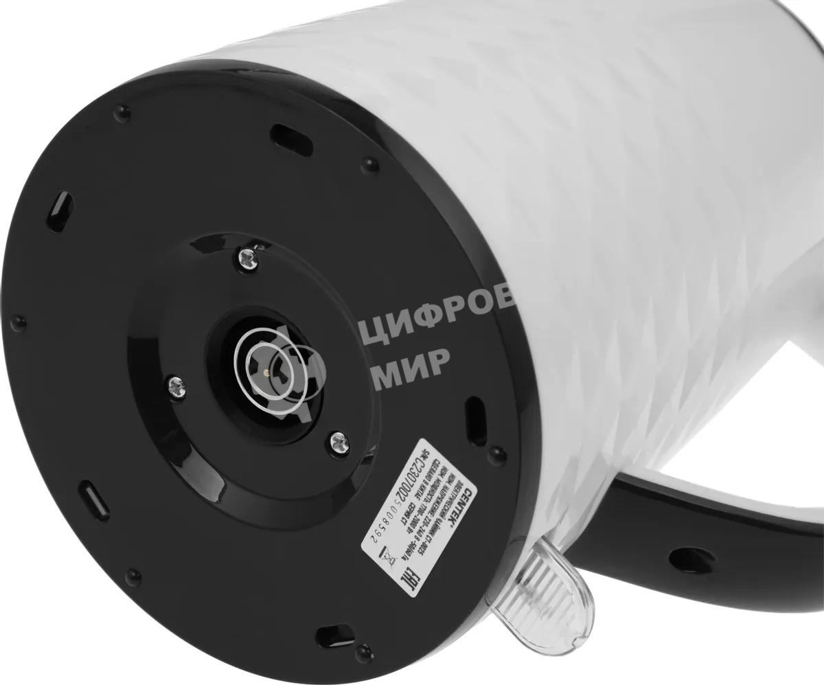 Чайник электрический Centek CT-0025 белый, металл 1.8 л, 2000 Вт, двойные стенки, кнопка вк л, на ручке