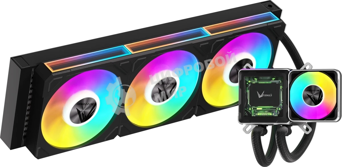 Система жидкостного охлаждения Formula V Line Cryo Wing Digi 360 BK, 360мм, LCD 2.73
