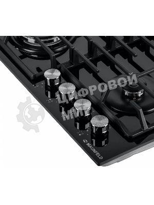 Газовая варочная панель Maunfeld EGHG.64.6CB/G, 4 конфорки, закаленное стекло, черный