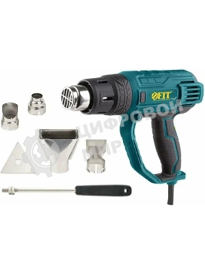 Фен технический FIT HG-2003 2000 Вт, 350/600 °C, 300/500 л/мин, рез. накл., коробка