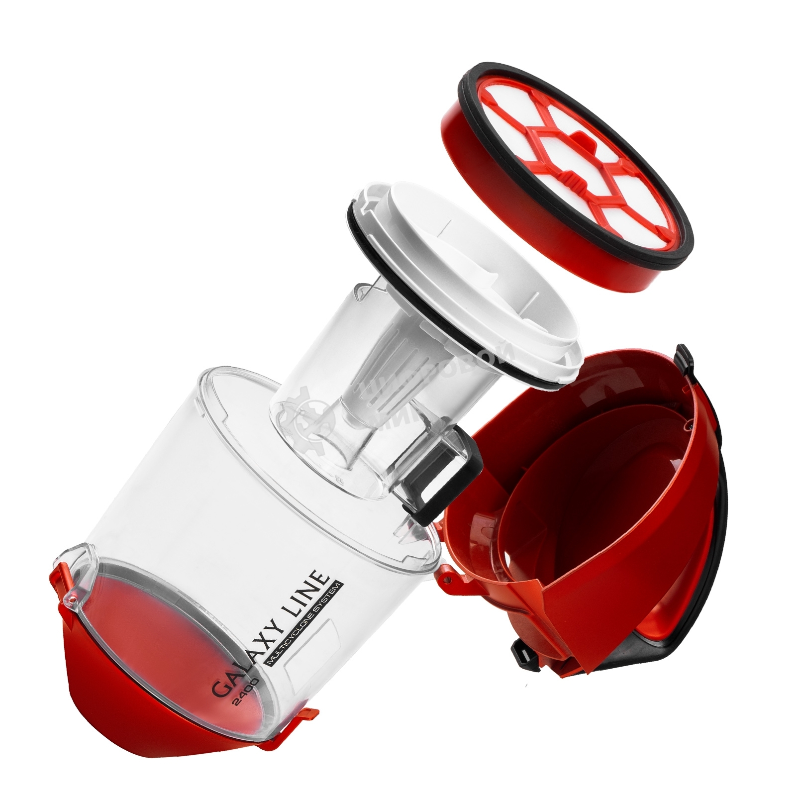 Пылесос Galaxy Line GL 6224 красный/черный, 300/2400 Вт, уборка сухая, пылесборник контейнер 2 л