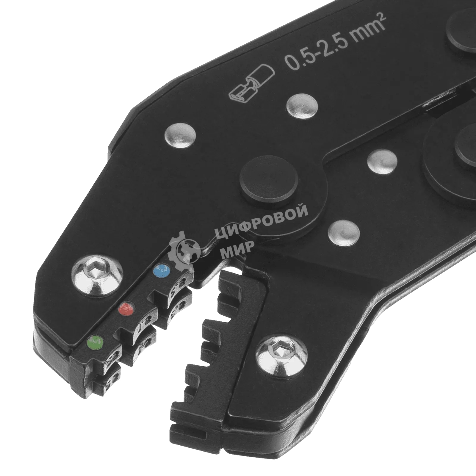 Клещи для обжима изолир. наконечников Denzel НКИ и НВИ, разъемов РПИ, гильз ГСИ, 0,5 - 2,5 мм2