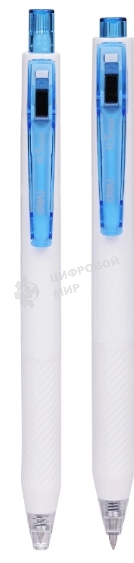 Ручка гелевая автоматическая Deli EG22-BL белый/синий, d=0.5мм, синие чернила, кор.