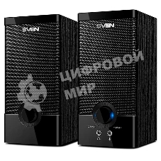 Колонки Sven SPS-603 черный USB-порт ПК, ноутбука или адаптер 5V DC