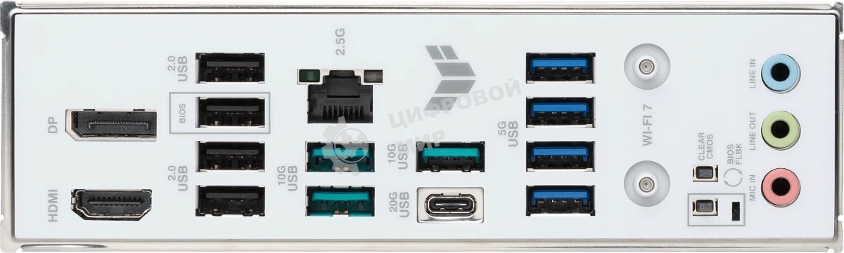 Материнская плата Asus TUF GAMING B850M-PLUS WIFI7 W, AM5, AMD B850, 4xDDR5, 4xSATA, 3xM.2, 1xPCIe 5.0 x16, 1xPCIe 3.0 x1, 1xDP, 1xHDMI, 1x2.5Gb LAN, Wi-Fi 7, Bluetooth 5.4, 1xUSB-C 20Gbps, 3xUSB-A 10Gbps, 4xUSB-A 5Gbps, 4xUSB-A 2.0, 5x3.5 мм, 7.1, mATX