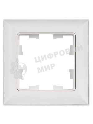 Рамка 1-м IEK BR-M12-12-K91 BRITE РУ-1-БрАБ арктич. бел./бел.