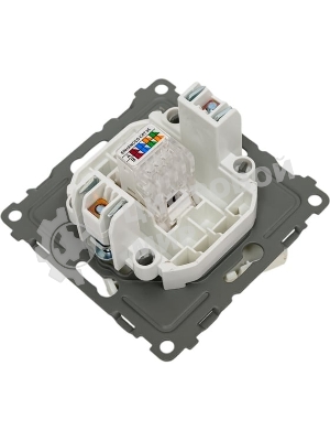 Розетка компьютерная 1-м TOKOV ELECTRIC СП Pixel RJ45 кат.5E механизм перламутр.